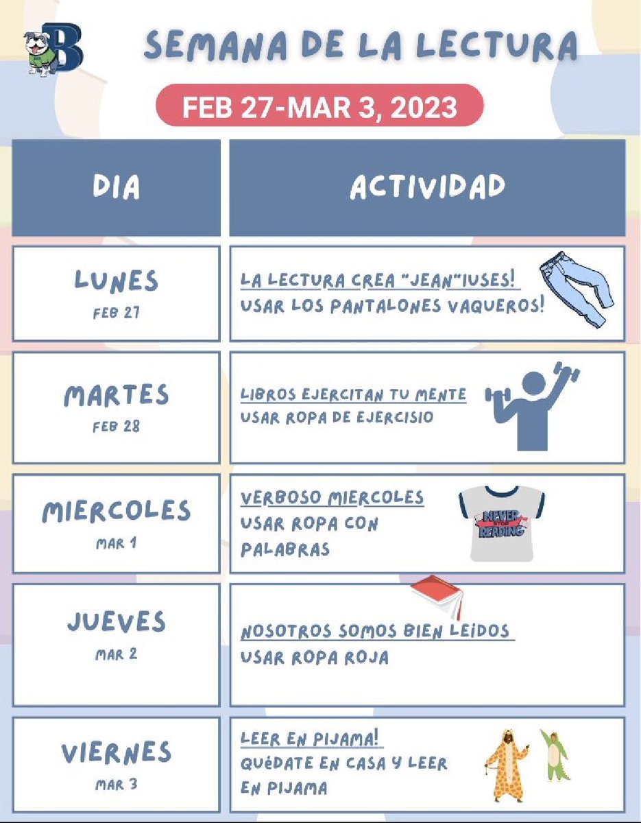 Read Across America Week is coming right up! 📚📖 Who is super excited about our Spirit Days?!? #BucknellStrong