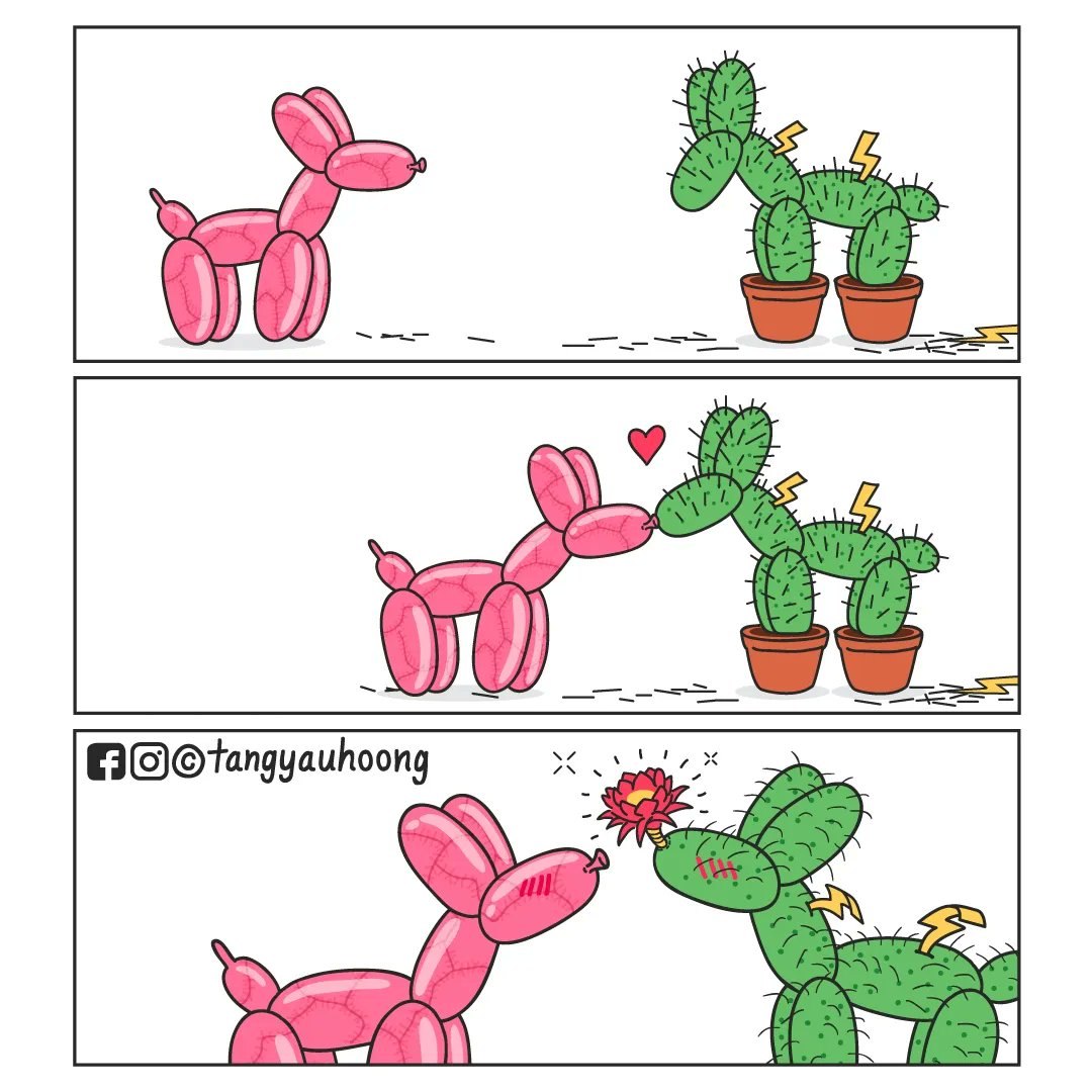 < A Love Story >
Love will find a way.
#love #lovestory #balloondog #darkhumor