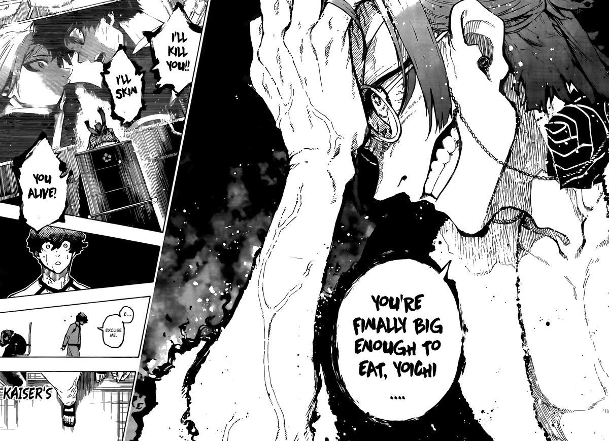 abyssxl_'s tweet photo. #BlueLock207 Blue Lock never beating the undercover BL allegations tbh, "imma devour you" yeah okay bro. Remove the ego shiz context and read 90% of the panels https://t.co/jtjscWHZgY