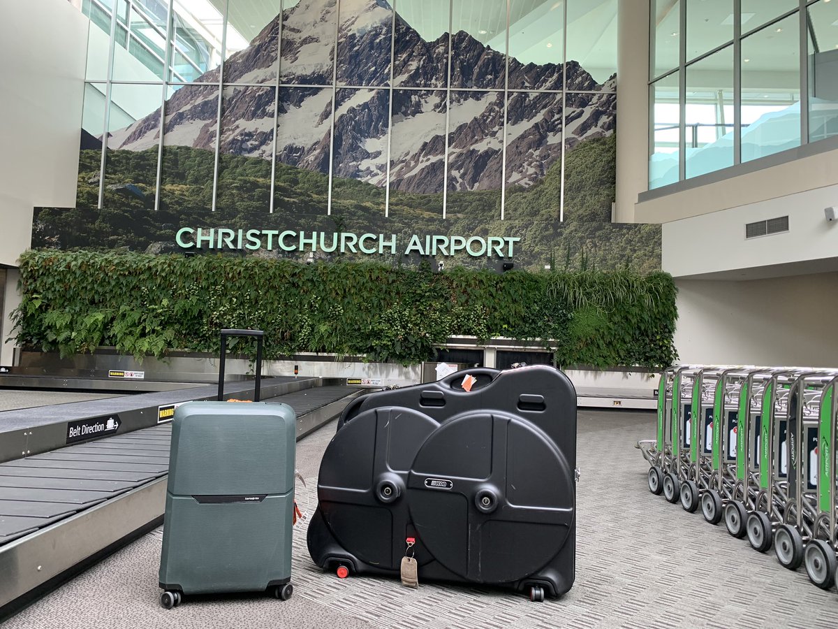 siliconcto's tweet image. Day 13: Christchurch, and as with all the classic sagas, the protagonist and their lost love are reunited at the end. Bike arrived a few hours before I did - big thanks to all the @Qantas folks I talked to in PER, SYD, AKL, WLG and CHC who helped get us back together