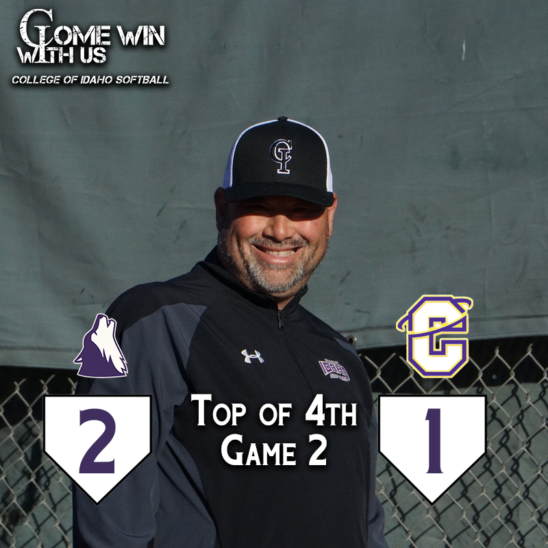 SOFTBALL | Top of 4 | Game 2 | Kaylee MacDannald solo HR in the 3rd puts No. 13 <a href="/YoteSoftball/">Coyote Softball</a> ahead of Carroll, 2-1 in search of its first CCC sweep of 2023. #ComeWinWithUs