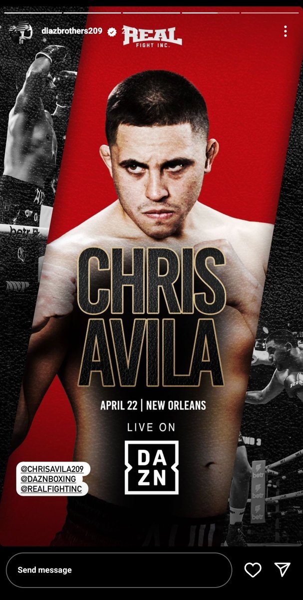 #ChrisAvila rumoured to be fighting on @MisfitsBoxing on MF & DAZN: X-SERIES 006
as the event takes place on 22 April, in New Orleans‼️