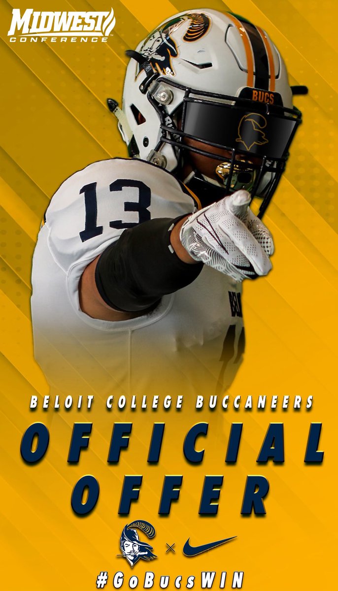 Blessed to receive my first college football offer from Beloit college