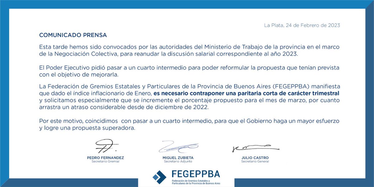 Pasamos a un cuarto intermedio esperamos que se logre una propuesta superadora.