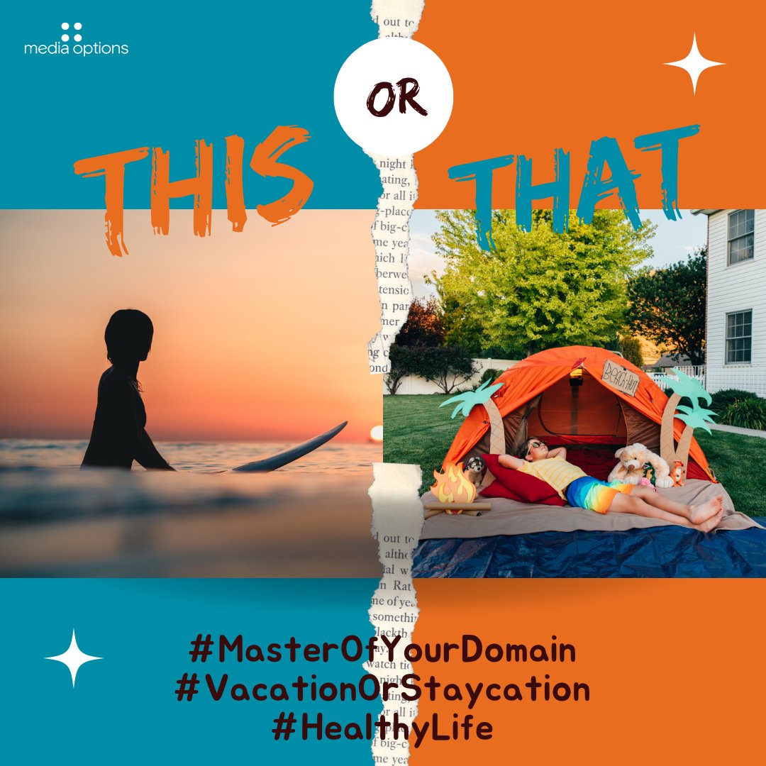 MediaOptions's tweet photo. The weekend has arrived, leaving us to ponder your ideal break. 

Vacation or Staycation? 

Both options have the potential for a much-needed recharge - pick your choice and let us know in the comments!

#Vacation #Staycation #MasterOfYourDomain #HealthyLife #VacationOrStaycation https://t.co/WK0u4XZSAa