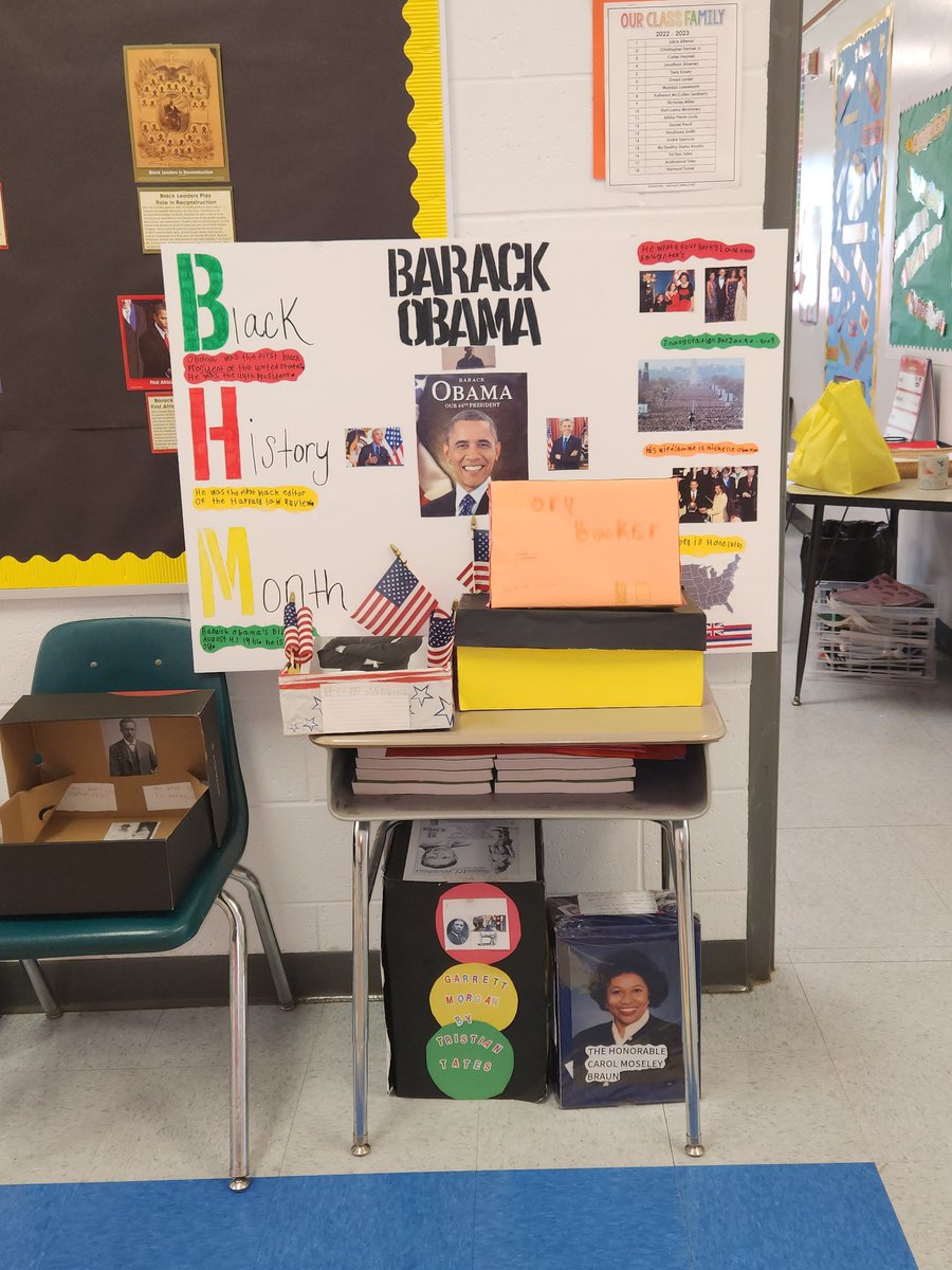 NorthDriveES's tweet image. Scholars in Mrs. K. Williams class completed Black History Shoe Box/Posterboard projects! The students worked extremely hard on their research of African American Politicians  and Inventors. Way to go boys and girls!! YOU ROCK!!!✨️