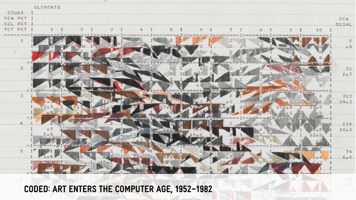 Exhibition - Coded: Art Enters the Computer Age, 1952–1982
LACMA Los Angeles 
<a href="/LACMA/">LACMA</a>