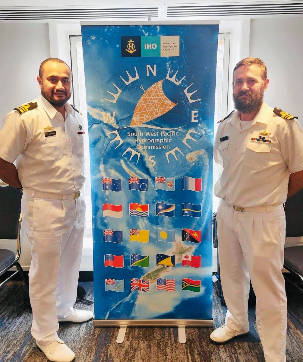 FijiNavy's tweet photo. #ICYMI 
🇫🇯 Supporting @ForumSEC Special Leader’s Retreat

🤿 Divers continue with work-up on new 🇺🇸 dive equipment

👷🏾‍♂️Engineers undergo engine maintenance course with @USCG 

🇫🇯⚓️🇳🇿 will now represent the SW Pacific Hydrographic Comm. interests at Int. Hydrographic Council

#Fiji https://t.co/OGnpmXd9EO