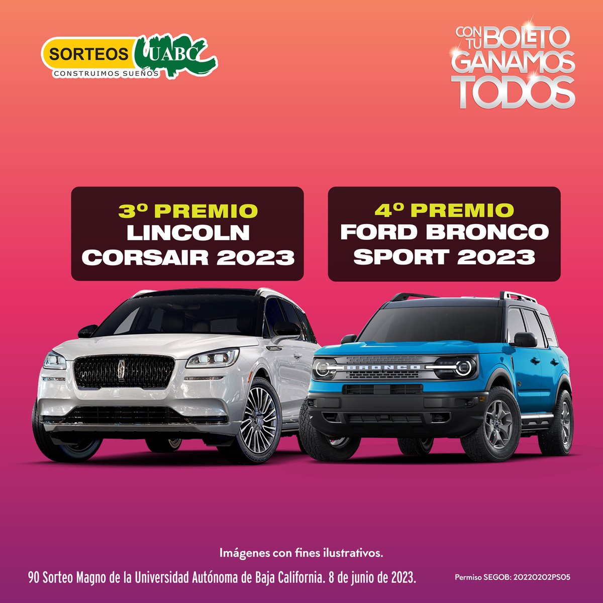 Sorteosuabc's tweet photo. Ya está aquí el 90 Sorteo Magno 🤑🎫.
Más y mejores oportunidades de ganar que antes🙌.
#ConTuBoletoGanamosTodos
#90SorteoMagno #ConstruimosSueños #UABC https://t.co/VBFc4gyB2c