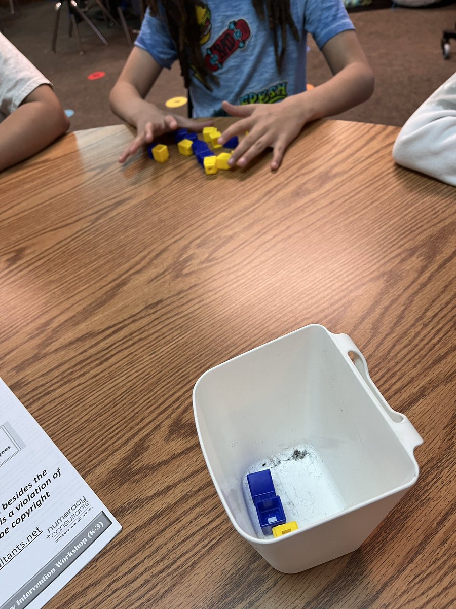 MrsAuthenticAmy's tweet image. Need an easy subtraction activity? Grab snap cubes or base ten blocks, tell students the whole like 20. Shake the container, dump some out and ask how many are still in the bucket. Simple, low prep, easy to differentiate, yet effective. #mathgroup #teachertip