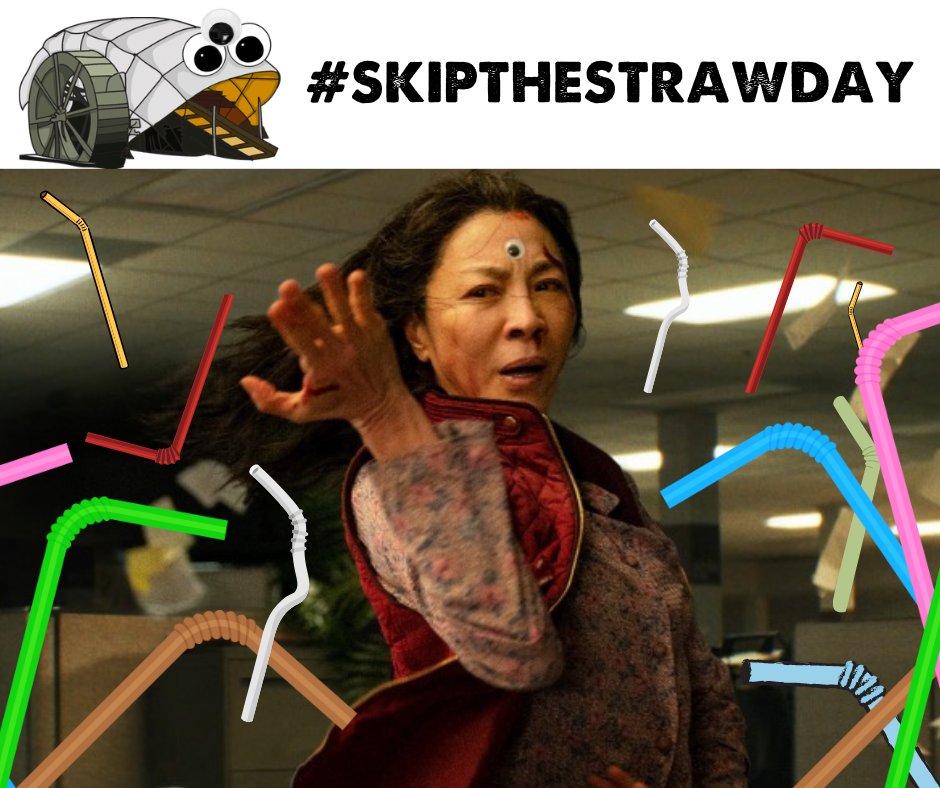 Drop plastic straws just like my queen #MichelleYeoh drops realities. 👀 Happy #NationalSkiptheStrawDay