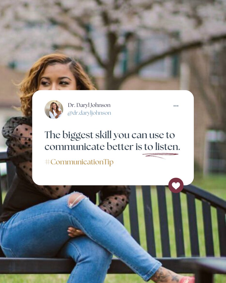 DrDarylJohnson's tweet photo. Listening is an essential skill for effective communication. By practicing active listening, we can improve our relationships, reduce misunderstandings, and become better communicators.
_
#relationshiptip #communication #listening #communicationtip #tips https://t.co/FyBy2FvltD