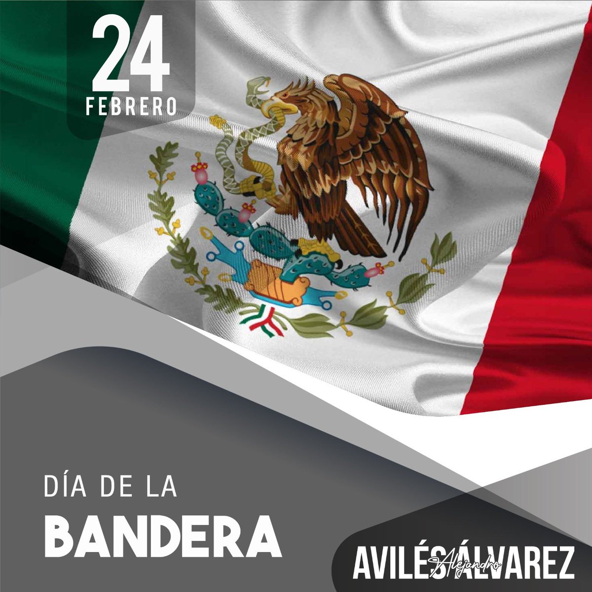 Orgullosos de ser mexicanos este #24DeFebrero conmemoramos, a nuestra #BanderaNacional, símbolo de unidad, libertad, justicia y nacionalidad.

#DíaDeLaBandera #México