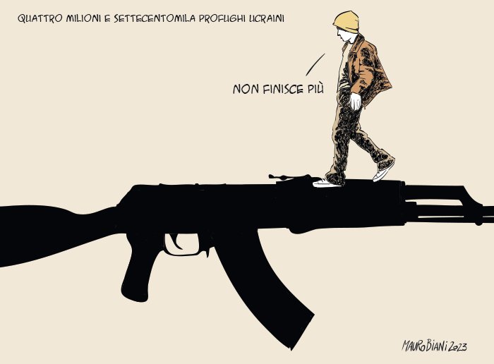 nonsonpago1's tweet photo. "Quattro milioni e settecentomila #profughi ucraini" 

"Non finisce più" 

Fantastico Mauro, grazie...💔👏👏👏👏 

#Biani !❣️ 

Già... le #guerre... le #armi... 🤬 

#Stopweapons ! 🕊️ 
#StopWar ! 🏳️‍🌈 

#PEACE ! 🕊️ 
#PEACENOW ! 🏳️‍🌈 

@maurobiani oggi su @repubblica https://t.co/VhsZLRW8Z2