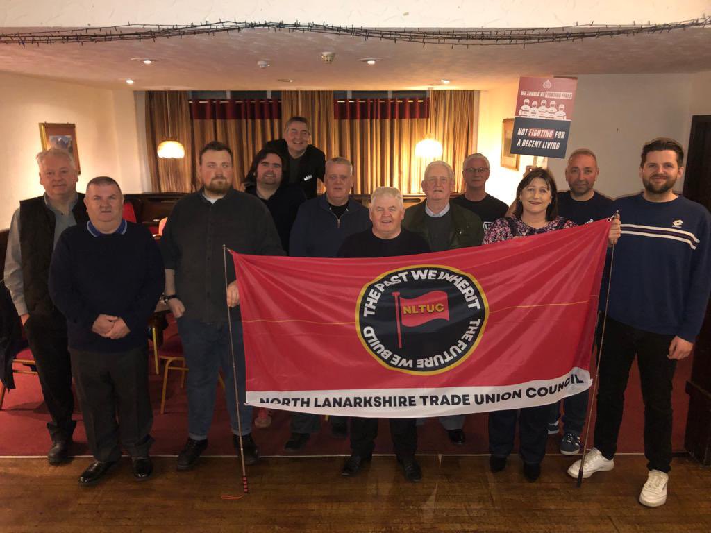 Great wee night. @PTTPGlasgow in Bellshill. Good to see so many like minded folk @AllanTodd14 @FBUScotland @northlan_unison @cwu_scotland @ASLEFunion @RMTWishMoth @HughGaffneyCCB @MattKerrLabour