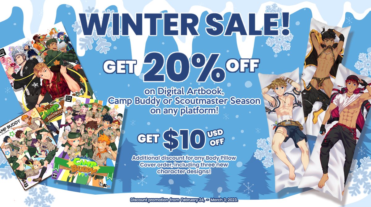 blitsblgames's tweet photo. Hey, buddies! We're back with a preview of Scoutmaster Season's final patch, artbook, new products and sale! Check it all out below:

https://t.co/GUWQJ7ASUX https://t.co/eyfX2rpX1W