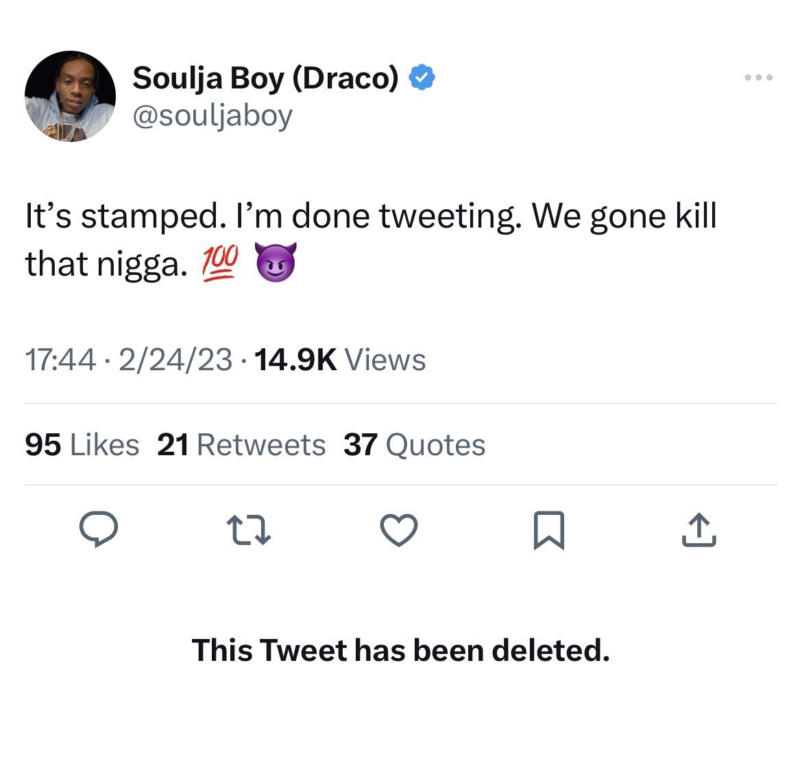 I hope Wizkid and his security team take this threat from Soulja Boy seriously.