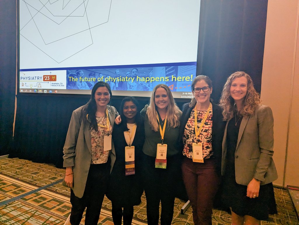 The early career council did such an amazing job this year!!! They provided so many engaging and thoughtful sessions! Had to take a pic with them because #goals ! @AlliBeanMDPhD @A_SchroederMD @AletheaAppavu @MadamAthlete @AAPhysiatrists #Physiatry23