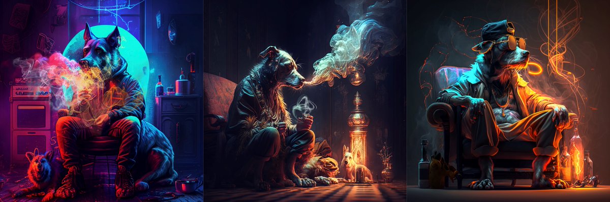 LavruhinN's tweet photo. @lordneutron Hello! work on my first AI collection "Dog Town". Will be glad to meet you https://t.co/HCrwboah3R
