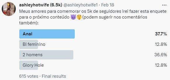 ashleyhotwife1's tweet photo. A votação encerrou e o mais votado foi anal, em breve vários vídeos comigo dando esse cuzinho… se bombar muito, farei uma nova enquete 🥵

Já assinaram para não perder nenhum conteúdo? 😈
Privacy: https://t.co/LadaRAxpSy
Onlyfans: https://t.co/Gl6Gu16Qgm https://t.co/abw3V9wutf