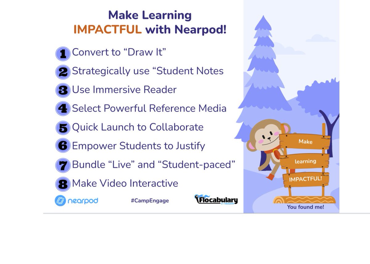 Great session on Moving from passive to IMPACTFUL learning with Nearpod by Angela Greene Love the quick launch collaboration features. #CampEngage <a href="/nearpod/">Nearpod</a> <a href="/Flocabulary/">Flocabulary</a>
