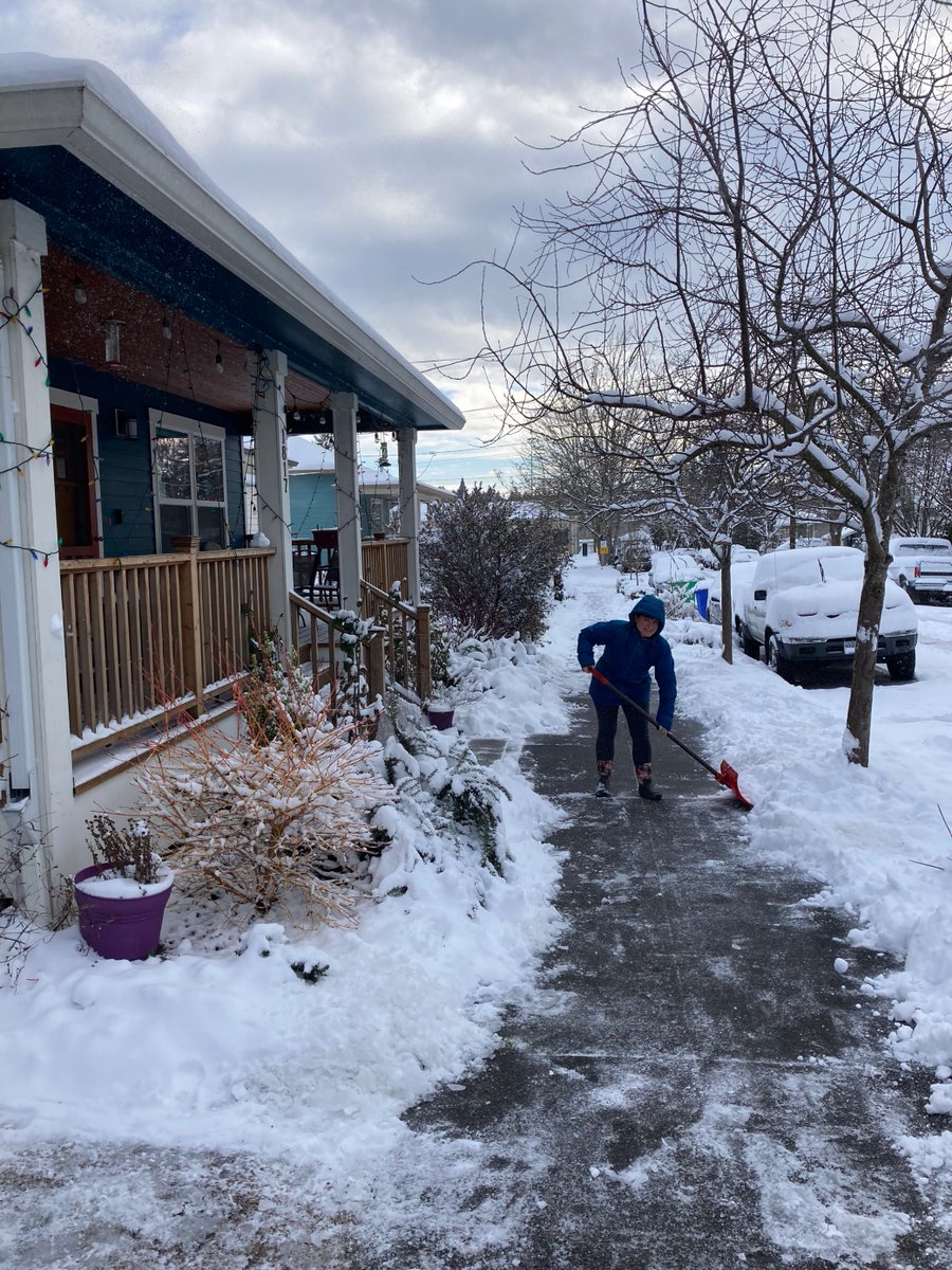 PBOTinfo's tweet image. We love seeing all your sidewalk shoveling pictures! If you haven't cleared your sidewalk yet, now is a really good time to get out there before the temperatures drop again tonight.
#PDXTST #ORWX