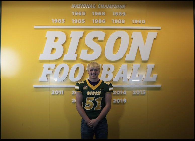 DierenTrevor's tweet photo. Had a great junior day visit at NDSU!! @Coach_Roehl @PetersNDSU @Coach_Entz 
@NDSUfootball https://t.co/Ybl5LyUt7M