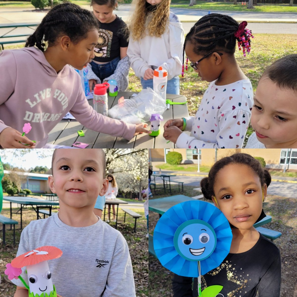 HilburnASC's tweet photo. Taking advantage of the warm temps to do #artsandcrafts outside @HilburnAcademy #AfterSchoolCare !
#funfriday #getcrafty #springscoming #mushrooms #daisies #kidscrafts #onthehil #everyhawkeveryday https://t.co/2owBermSgQ
