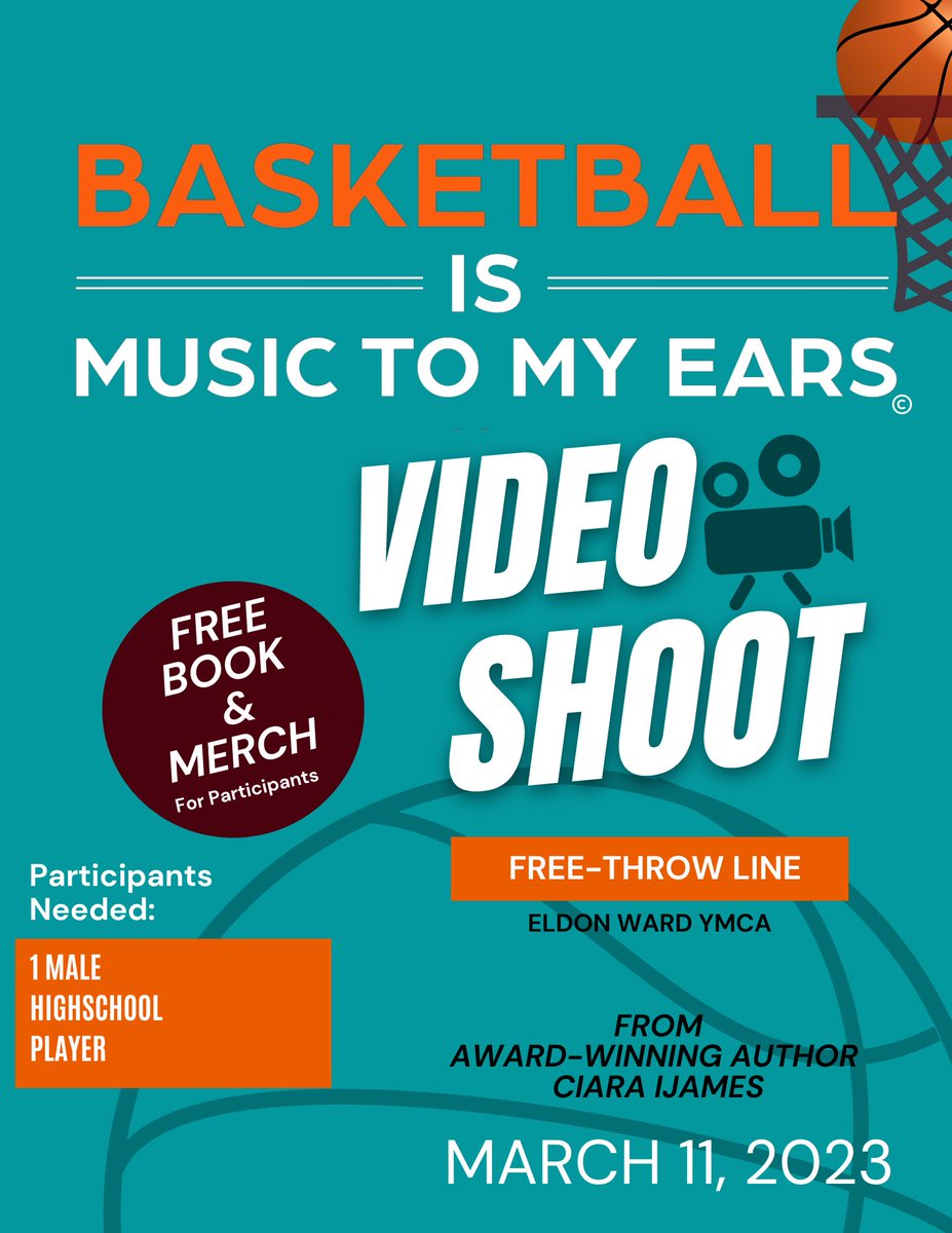 CiaraIjames's tweet photo. Calling ALL Hoopers and Coaches in the Columbus, OH area. I’m having a video shoot for a basketball project. The shoot will take place on 3/11. A HUGE shout out to @GCAC_Cbus for helping me achieve my dreams. For more info, link in bio 🙏🏾😊
#HoopDreams #AuthorStuff #BIMTME https://t.co/z8DdjABaoE