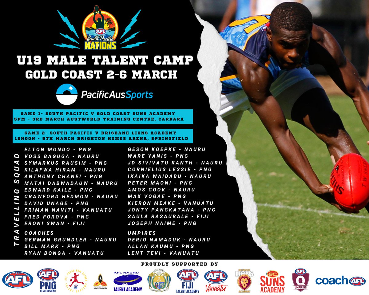 Congratulations to all our young 🌟 players, coaches &amp; umpires from the AFLPNG Talent Academy 

Thank you HP Sport PNG for preparing our players and the PacificAusSports Program. 

#AFLPNGTalentAcademy #HPSportPNG #PacificAusSports #PNGTalent