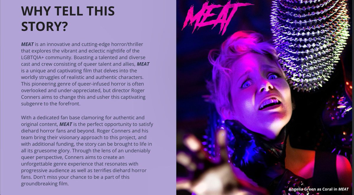 Our official press kit is almost ready to be sent out to potential investors! Are you one of them?
Because you should be! 🥩🔪🩸
#MEATtheMovie #slasher #gayhorror #LGBT #LGBTQ #LGBTQI #queer #queerfilm #Filmmaking #SupportIndieFilm #indiefilm #independentfilm