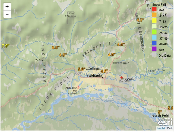 NWS Fairbanks on Twitter "As of noon today, here are the 24 hour