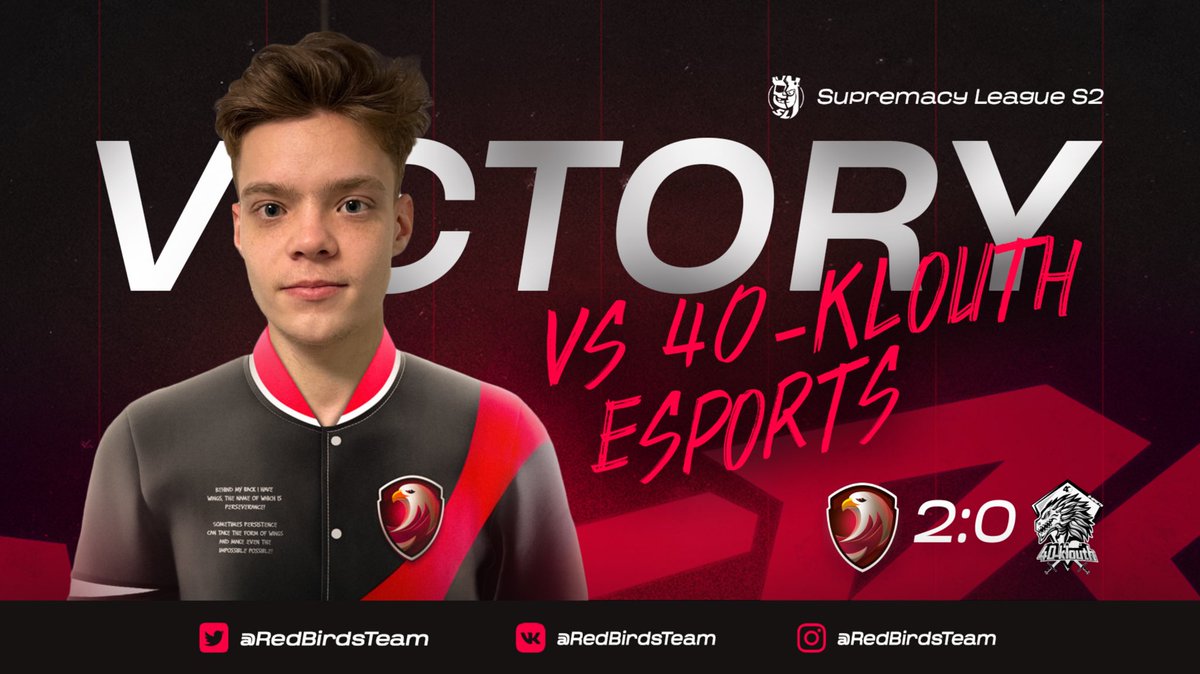 RedbirdsTeam's tweet image. ❤️‍🔥 SECOND WIN! ❤️‍🔥

Perhaps after this victory, @CR_Supremacy viewers will have more faith in us?) 

🆚| @40KLOUTH 
✅| 2:0
🎖️| @Paradox_CR 

#SMCY2023 #SpreadYourWings 🦅
