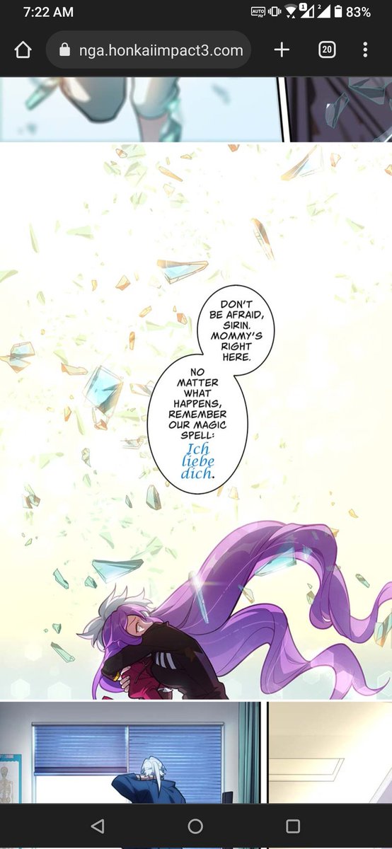 do u ever wonder why like. why in kiana's dream world built from sirins memories in ch6 where she reads "sirin's" diaries, she mentions her mom taught her "ich liebe dich" but thats kinda weird right? bc sirin was russian.
until u realize.
u realize she got it from cecilia