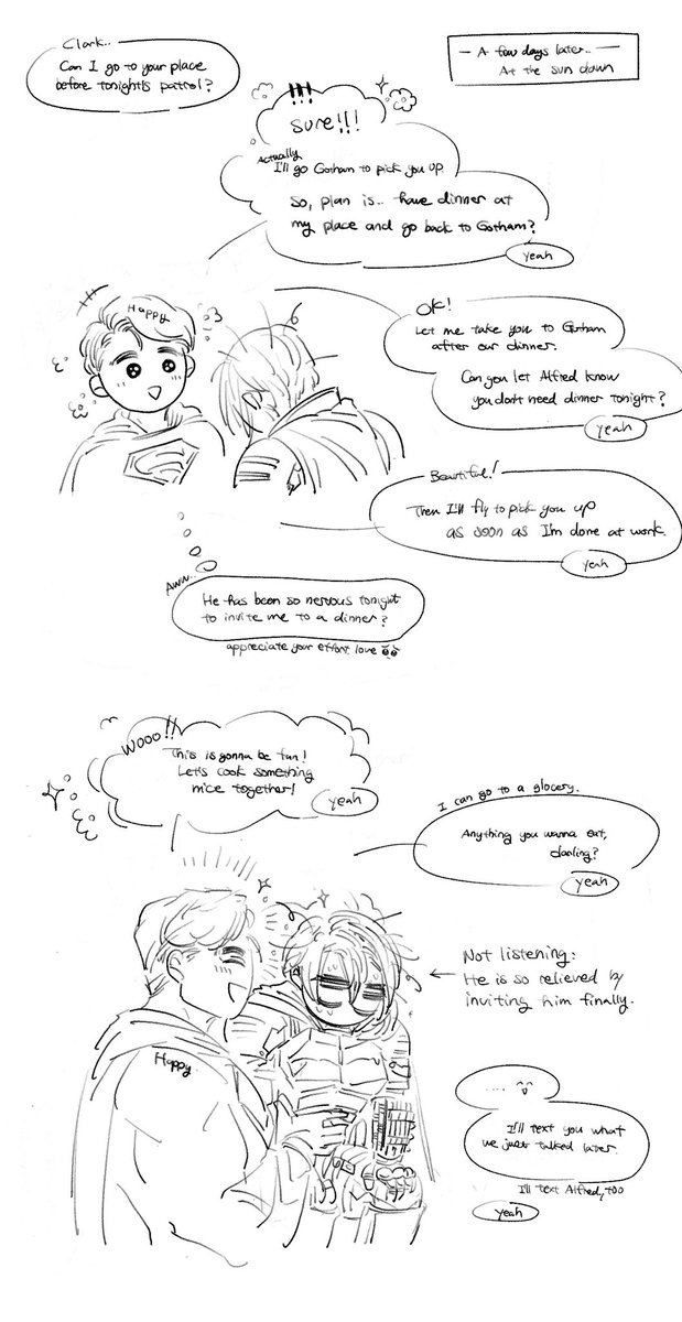 (4/?) Bruce is really really really trying hard to find the words to express his feelings as he spray-painted the floor again(Alfred will tell him to clean up later) 
