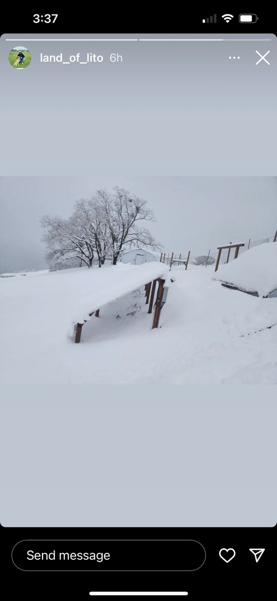 Snow in the ‘hood #MendocinoCounty #NorCal #BellSprings