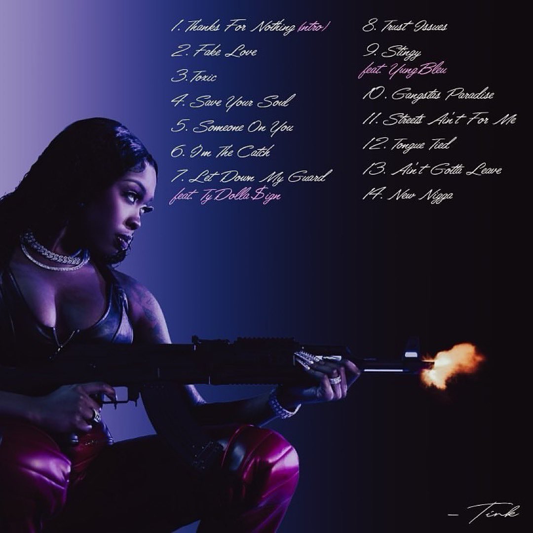New <a href="/Official_Tink/">TINK</a> album Thanks 4 Nothing out now! “Stingy” ft. <a href="/_YungBleu/">Yung Bleu</a> produced by me and <a href="/_Hitmaka/">HitMaka!</a>
