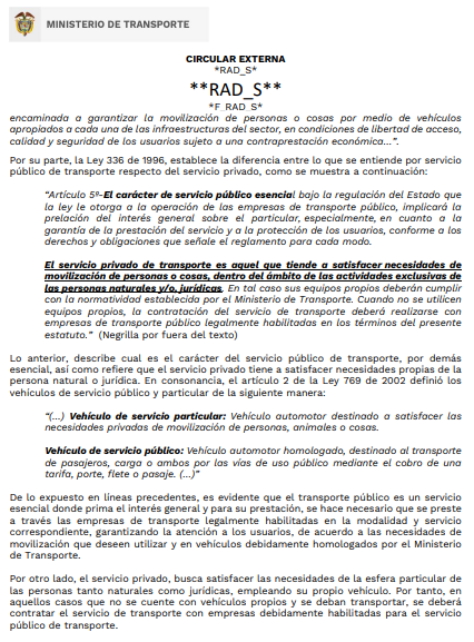 sadi_cf's tweet photo. Esta es la Circular Externa que hoy publica el @MinTransporteCo y @Supertransporte con relación a #plataformas de #transporte 
Pregunta Min @MinistroReyes : ¿Por qué para los camioncitos que hacen #Mudanzas en #Bogotá y no son de ninguna empresa habilitada nadie toma correctivos? https://t.co/ZvOwEWxD72
