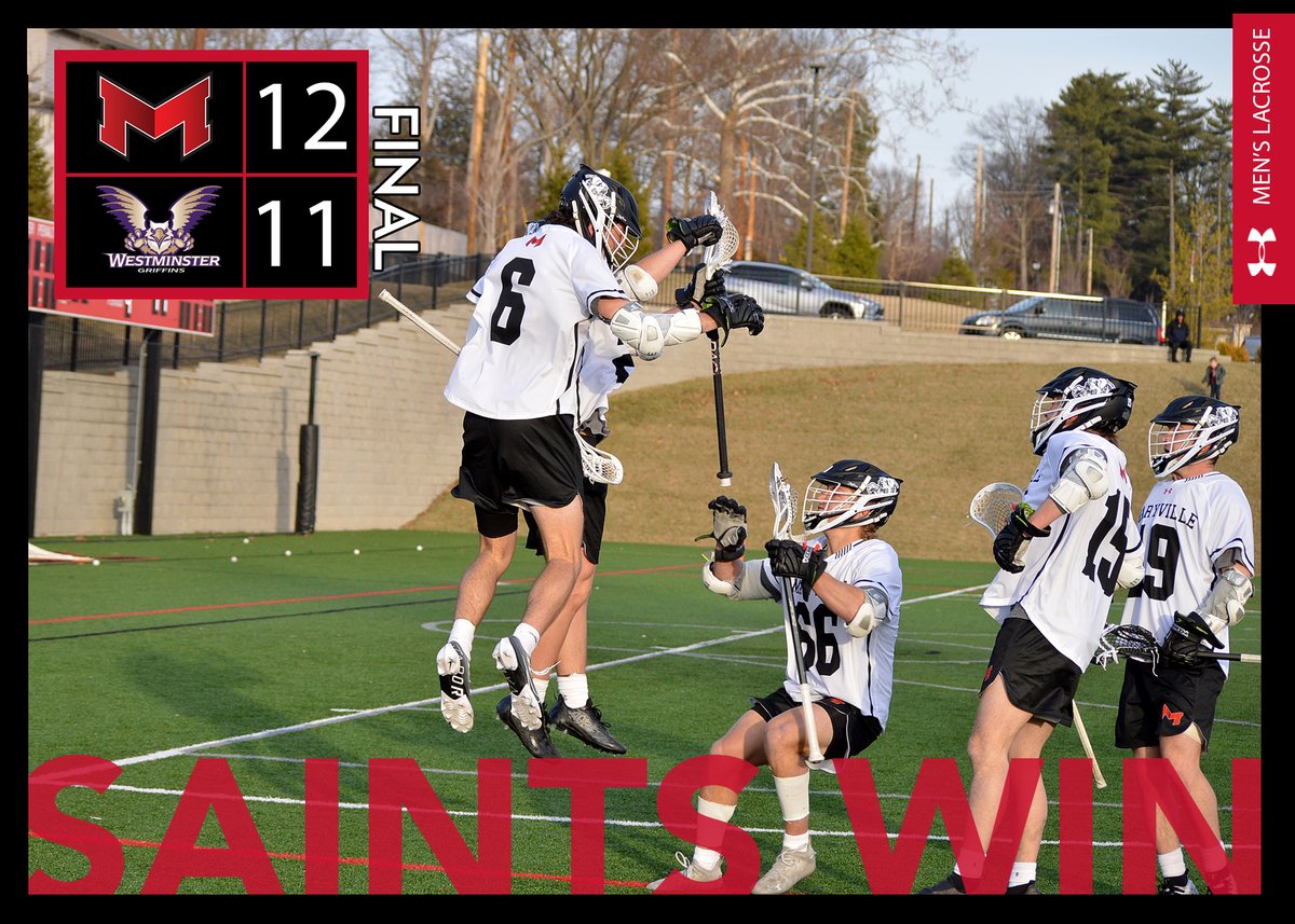Maryville Athletics (@maryvillesaints) on Twitter photo 🥍CLAYTON. CERETT. GAME. WINNER!
Cerett scored with 25.6 seconds left in the game to give the Saints men's lacrosse team <a href="/MaryvilleLAX/">Maryville University Lacrosse</a> a thrilling 12-11 victory over Westminster.
🐾🥍 #BigRedM #GLVCmlax 🥍CLAYTON. CERETT. GAME. WINNER!
Cerett scored with 25.6 seconds left in the game to give the Saints men's lacrosse team <a href="/MaryvilleLAX/">Maryville University Lacrosse</a> a thrilling 12-11 victory over Westminster.
🐾🥍 #BigRedM #GLVCmlax