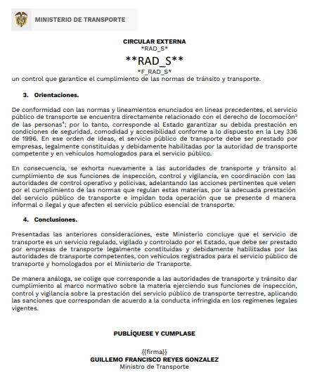 sadi_cf's tweet photo. Esta es la Circular Externa que hoy publica el @MinTransporteCo y @Supertransporte con relación a #plataformas de #transporte 
Pregunta Min @MinistroReyes : ¿Por qué para los camioncitos que hacen #Mudanzas en #Bogotá y no son de ninguna empresa habilitada nadie toma correctivos? https://t.co/ZvOwEWxD72