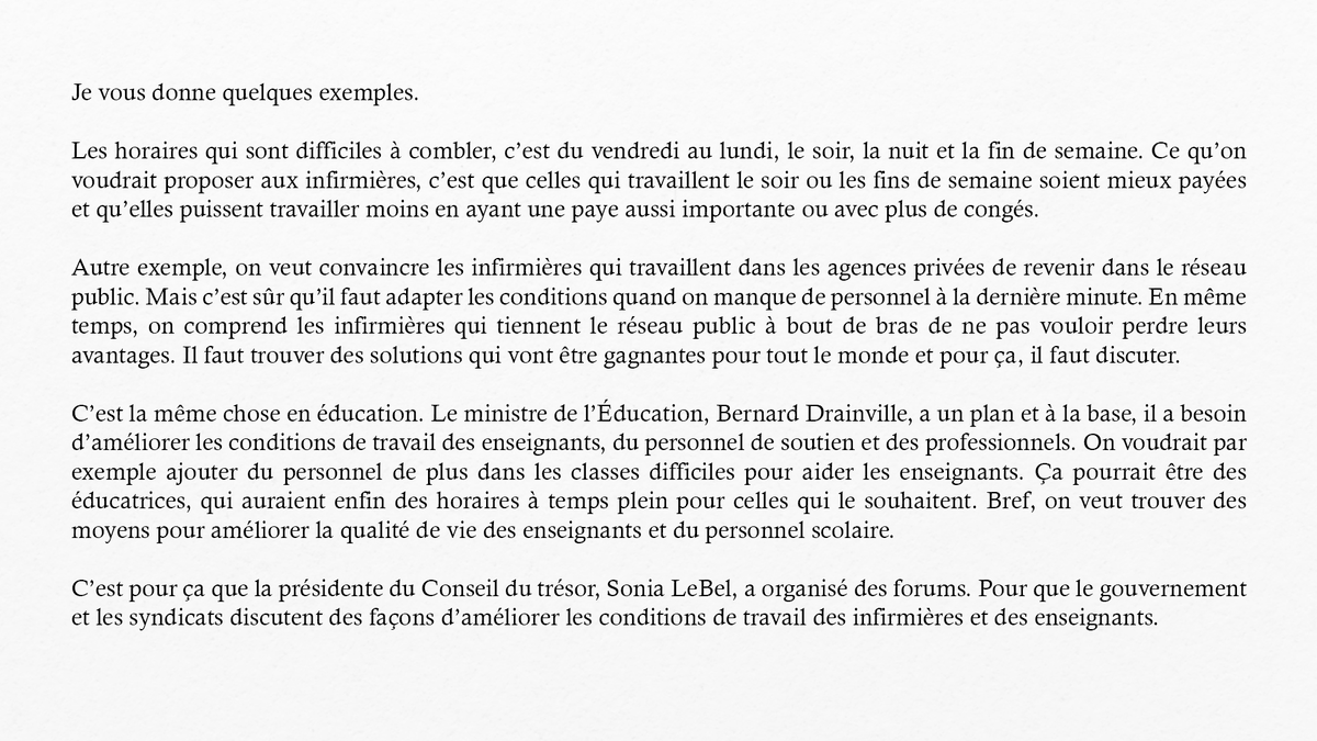 francoislegault's tweet photo. J’espère sincèrement que les dirigeants syndicaux vont rapidement accepter de faire partie de la solution. On les attend. https://t.co/CD7rR0HxLF
