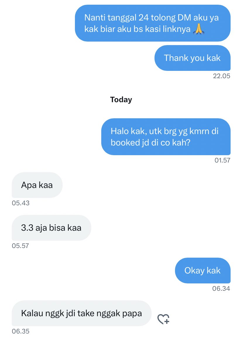 noona_bora's tweet photo. gini nih yang bikin kesel..
uda booked dari tanggal 7 Februari, uda minta link shopeenya, uda dibolehin co 25.2, pas dikonfirmasi tiba-tiba main cancel aja.

kalo dari awal ragu mau take, mending gak ush ygy soalnya yg minat juga bukan kamu doang. kan bisa dikasi ke yg lain 😩 https://t.co/mHFEq5QNnQ
