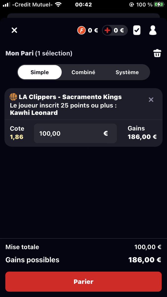 POTTERPRONO's tweet image. Bet Basket 🏀 #TeamParieur 

#nba 

🏀Clippers - Kings (04h30🕑)
🪄Kawhi Leonard +24,5pts 
📊Cote -&amp;gt; 1,86
💵Mise 100€ -&amp;gt; 186€ 

NO BET NO MAGIC 🪄

#NBA #ClipperNation #SacramentoProud #kawhi #basketball #LeBronJames #GoldenStateWarriors #KevinDurant #bet #BET #Betclic