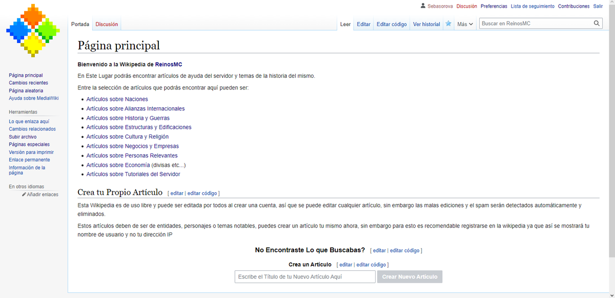 ReinosMC's tweet photo. Si no sabían ReinosMC tiene una Wikipedia del servidor en donde todos pueden poner datos interesantes sobre las naciones y muchas cosas del "lore"!

Visítala 👉 https://t.co/tbIMVZY9ma (pronto muchos cambios). https://t.co/xBHmYUGf3F