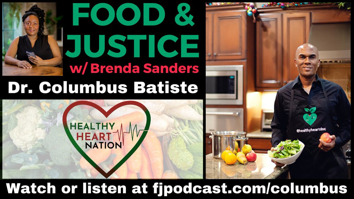 Watch or listen to Brenda Sanders’ ( @Veganqueenbee ) @fjpodcast interview with Dr. Columbus Batiste ( <a href="/iamhealthyheart/">Columbus Batiste, MD, FACC, FSCAI</a> ) of Healthy Heart Nation at fjpodcast.com/columbus #heartattack #healthylifestyle #healthcare