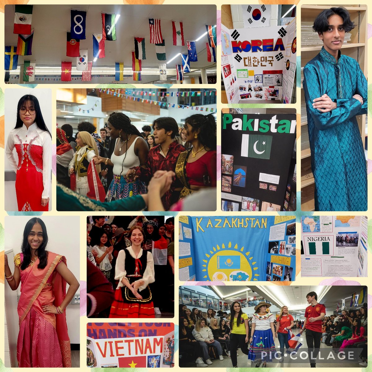 JCS_Ravens's tweet photo. @JCSravens celebrated inclusion &amp; diversity during Culture Week! The main highlight was the traditional clothing fashion show where JCS cheered students modelling their cultural attire on the catwalk. @yyCBEdu @yycmay #WeAreCBE @JoannePitman5 @UsihChristopher https://t.co/VJQKo6w5V8