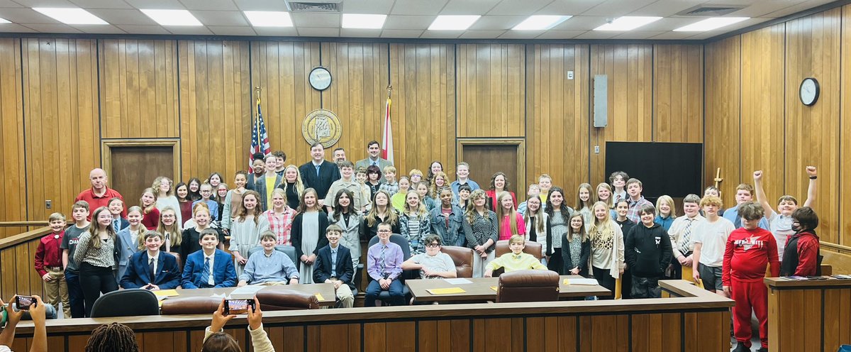 2023 Mock Trial Day! We had a great time with 5th and 6th grade students from each county school today. They were well prepared and did a fantastic job in each role. Thanks to all who help make this happen each year!
