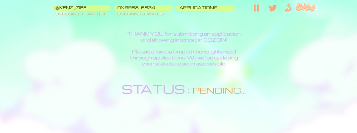Hello and good day <a href="/SeizonNFT/">SEIZON</a> I am eagerly anticipating the opportunity to join and contribute to this great community and hoping that luck will be on my side. 🤍