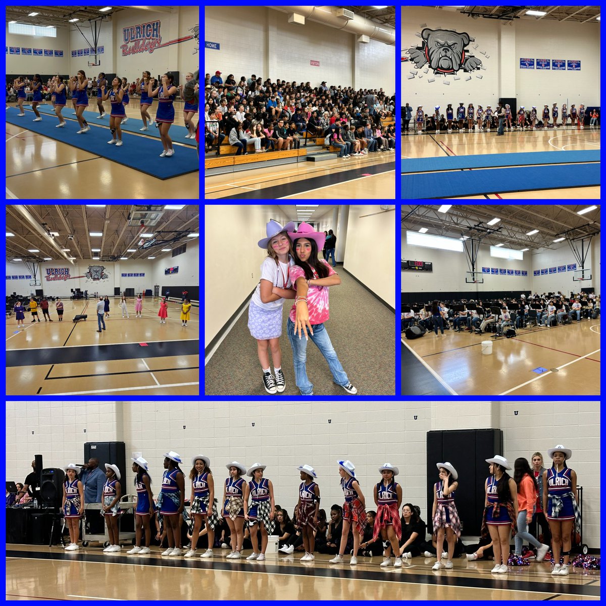 We love our <a href="/UlrichKISD/">Ulrich Intermediate</a> Bulldogs! 💙❤️ Such an amazing finale to P.R.I.D.E. Week! #teamworkmakesthedreamwork 🫶🏾 Shout out to our cheer squad, dance team, theater arts dept, band, PBIS team, BASE Team, DJ/MC, Coaches, and Admin!
