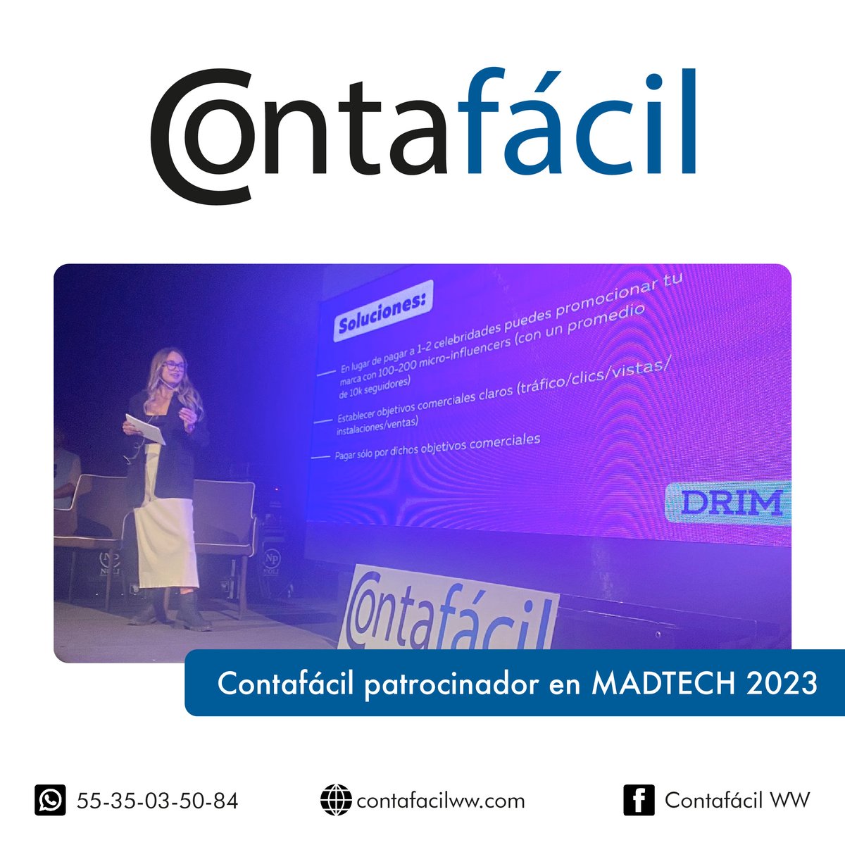 Contafcil1's tweet image. Fotos del evento de ayer en el que Contafácil participó como patrocinador en MADTECH 2023
Los esperamos en las siguientes ediciones.
Para más información visita: contafacilww.com
.
.
.

.
#klika #mkt #madtech